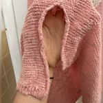 Mossimo Supply Co. Crochet Lace Tunic Pink Sweater Open Photo 3