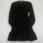 Derek Lam  10 Crosby Mini Dress Size‎ 6 Black Long Sleeve Smocked Ruffle Cotton Photo 8