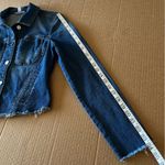 Bar III  distress seam-detail jean jacket, size S denim jacket Photo 6
