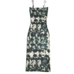 ZARA  Green Tie Dye Midi Bodycon Dress Size: S Photo 1