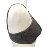 Lively Floral Lace Keyhole Busty Bralette No Wire Gray Size 1 (32DD, 33D/DD) Photo 4