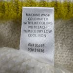 Pistola  Kiran V-Neck Sweater Vest Ecru/Zest Cream/Citron Yellow Boxy Fit Size L Photo 7