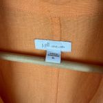 J Jill Love Linen Summer Blazer Size XL Orange Apricot Coastal Resort Vacation Orange Photo 6