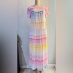 Anthropologie Merida Striped Tiered Colorful Fun Sun Maxi Dress Small soft one Photo 4