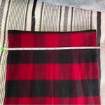 Cashmere Flannel Scarf Fringe Red Black Plaid Preppy Soft Academia Lumberjane Photo 3