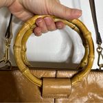 Vince Camuto  Tan‎ Leather Circle Handle Crossbody Bag Small CP Photo 3