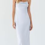 ZARA  dress wedding maxi slip midi satin effect baby blue coctail party date coctail Photo 9