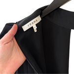 frame denim Frame‎ Small Pleated Puff-Sleeve Silk Mock Neck Blouse Black Dressy Classic Photo 5