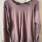 Knox Rose  women’s lavender bliss lightweight crewneck, long sleeve, sz L Photo 0