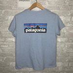 Patagonia Women's P-6 Logo Responsibili Tee NWT Size XS (Steam Blue) #37567 Photo 0