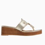 Jack Rogers Jacks Stacked Mid Wedge 10 Platinum Sandals Photo 1