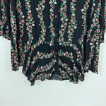 Free People Buttondown Shirt Dress Black Combo Small Photo 5