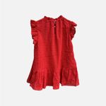 JODIFL Vibrant Red Eyelet Tunic Photo 1