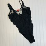 Lady Cameo Black Sheer Lace Bodysuit Sz Medium Photo 1