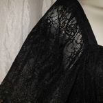 ZARA  black draped lace longsleeve mini dress small nwt Photo 5