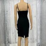 Privy  SMALL Womens Black Keyhole Sleeveless Bodycon Mini Dress Photo 3