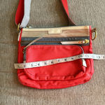 Fossil Vintage purse red / orange with grey periwinkle and tan adjustable strap Photo 10