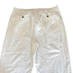 Talbots  White Linen Cotton Blend Wide Straight Leg Pants Womens Size 14 Photo 3
