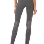 Alo Yoga High Rise Full Length Athletic Moto Leggings Gym Pants Gray Size Small Photo 1