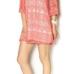 12PM by Mon Ami  pink printed lace mini dress size large Photo 0