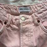 ZARA Pink Denim  High-Rise Shorts Photo 2