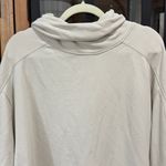 LIT Active Whisper Oversized Turtleneck Sweatshirt Cream pullover mockneck beige Tan Size L Photo 4