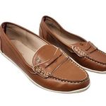 Tommy Hilfiger  Slip On Leather Loafers Shoes Brown Camel Round Toe Size 9M Photo 0