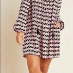 Anthropologie Maeve by  Adrienne Tunic Dress in Pink Black Size Extra Small‎ Photo 0