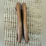 Tory Burch Reva Tumbled Royal Tan Logo Ballet Flats Size 9.5 Photo 4