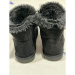 Woman’s Cushion Air Happy Black Faux Suede Fur Lined Ankle Boots 6.5 M Photo 4
