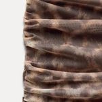 ZARA Maxi Dress Mesh Cheetah Animal Print Leopard  Bodycon Fitted Photo 26