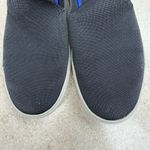 Rothy's  The Original Slip On Black Slip On Sneakers with Blue Trim Photo 5