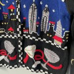 Vintage Size S Black New Years Jacket Happy New Year Art to Wear Sweater Photo 5