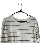 Patagonia Women's Size Small White Blue Striped 3/4 Sleeve Top Photo 1