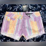 Black Orchid NWT! Womens Cut Off Striped Shorts 15” Waist Photo 3