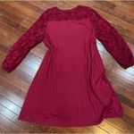 Apt. 9 Long lace sleeve wine burgundy dress size XL Photo 2