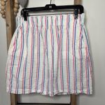 Loft Outlet Striped Seersucker Skirt Womens Size Medium Elastic Waist Pockets Photo 1