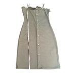 Almost Famous  Small Bodycon Mini Olive Green Button Front Spaghetti Strap Dress‌ Photo 11