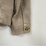 J.Jill Tan Peplum Button Down Pea Coat Womens Jacket Womens L Fall Preppy Photo 9