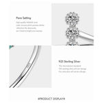 Boutique NEW Women's Bezel Set Simulated Diamond Platinum-Plated S925‎ Band Ring, Size 7 Photo 4