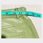 SheIn Faux Leather Pants Size XXS Petite Olive Green Photo 7