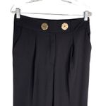 DO+BE  Collection Pants Large Black Gold Buttons Pockets Stretch Cuffed New Photo 3