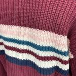 PacSun Womens Striped Print Red Cotton Long Sleeve Pullover Sweater Top Size XS Photo 4