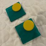 Green and yellow earrings Photo 0