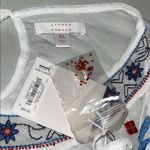 LC Lauren Conrad  NWT Size XL White - Floral Embroidered Tank Top Blouse Photo 4