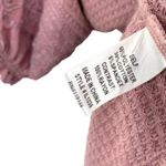 In Loom Waffle Knit Top Mauve Embroidered Puff Sleeve Photo 8