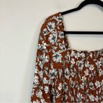 La Ligne x Target | Women's Brown and White Floral Smocked Bodice Size 1X Photo 2
