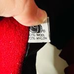 Vintage Portrait Red Wool Blend Sweater Cuff Button Front Jacket Size Medium Photo 9