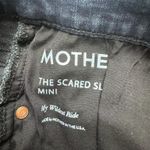 Womens‎ MOTHER Denim The Scared Slit Mini Skirt In My Wildest Ride Sz 26 Black Photo 4