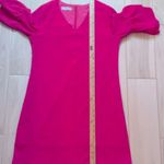 Belongsci| Magenta pink lined dress with ruffled 3/4 sleeve Size M Photo 6